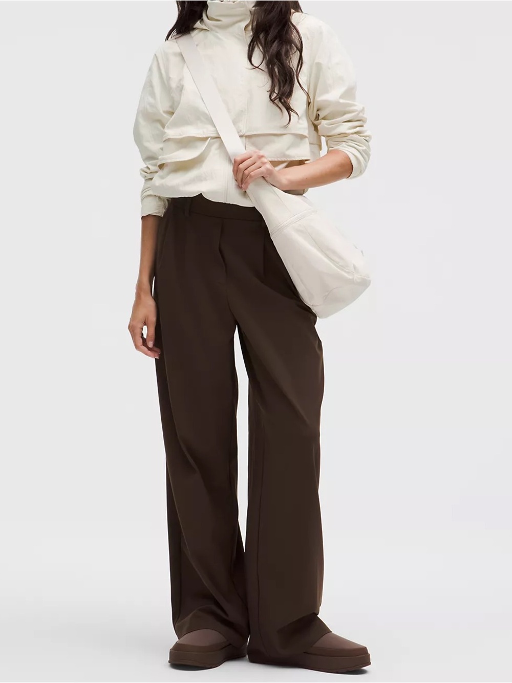 lululemon athletica Brown Wide-Leg Trousers